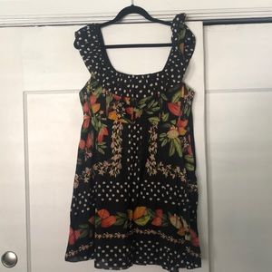 Farm Rio square neck mini dress